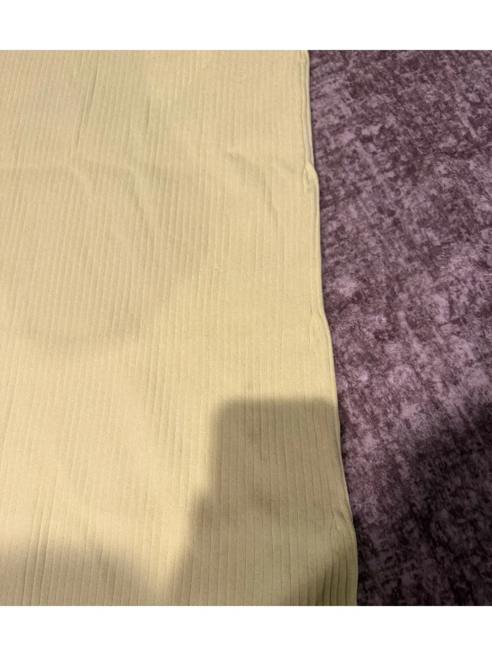 Zara Pale Yellow Ribbed Knit Top